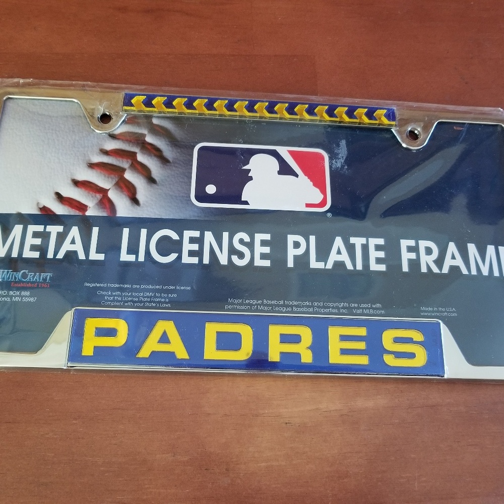 Beautiful set: frame plate number and walet